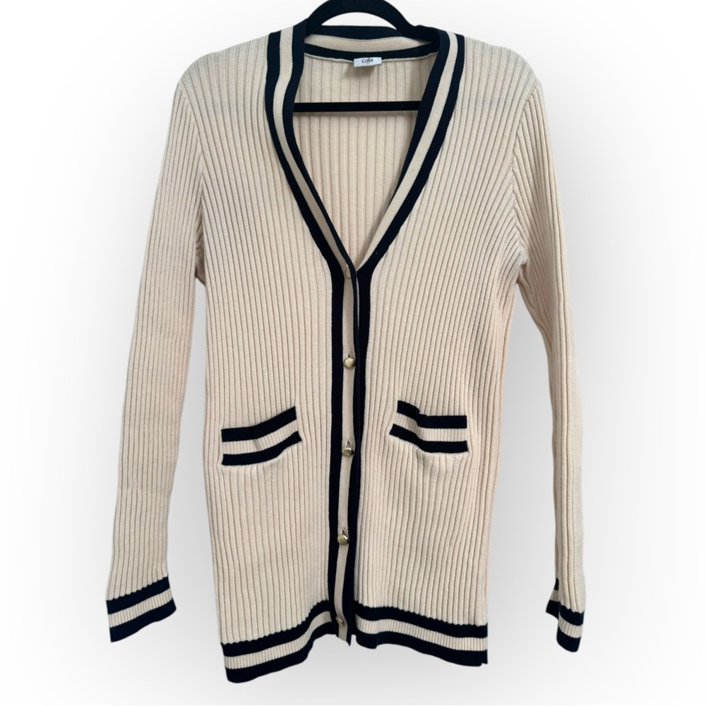 CABI Radcliffe Varsity Striped Cardigan, Medium, Retail $119 - Picture 5 of 11